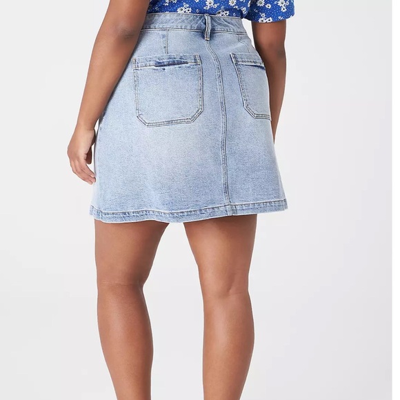 Lane Bryant Light Denim Mini Skirt - Picture 3 of 6